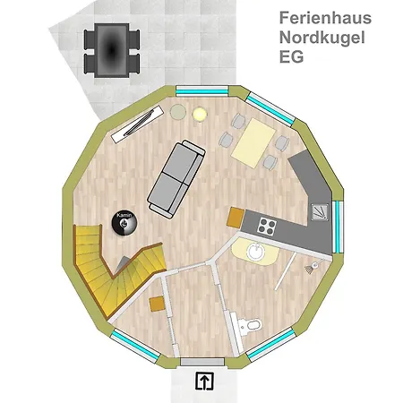 Feriehus Nordkugel - Rundes Wohnglueck Am Tollensesee